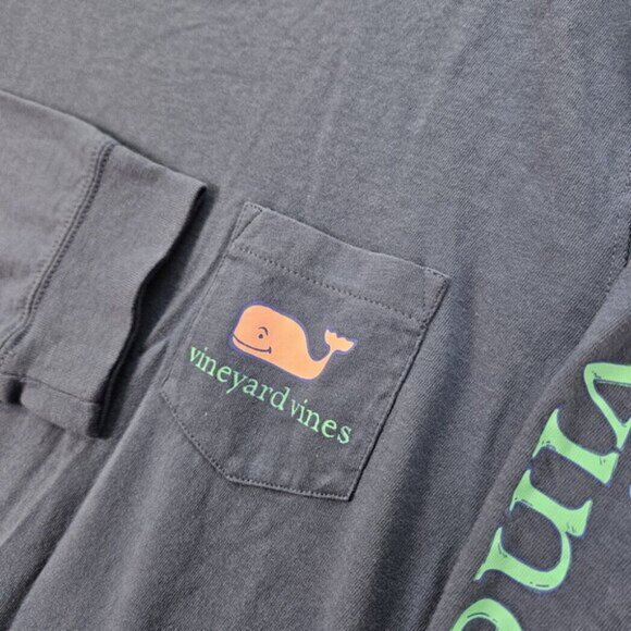 Vineyard Vines T-Shirt Golf Cart Long Sleeve Pocket Tee Double Sided Unisex Sz S - Picture 8 of 10